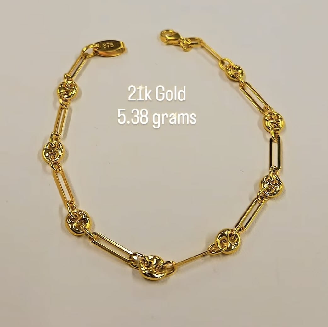 21K gold Bracelet 5.38 Grams