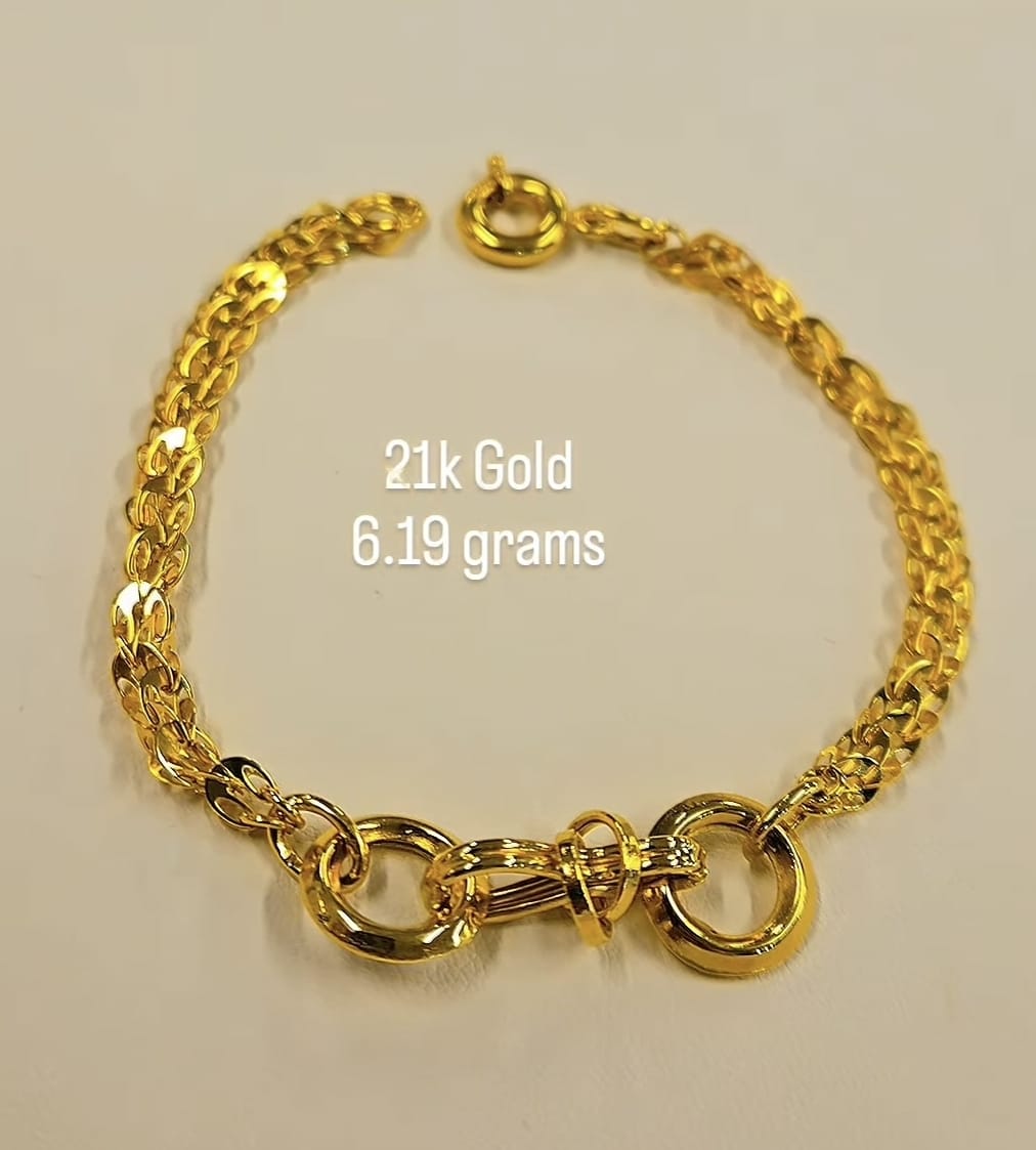 21K gold Bracelet 6.19 Grams