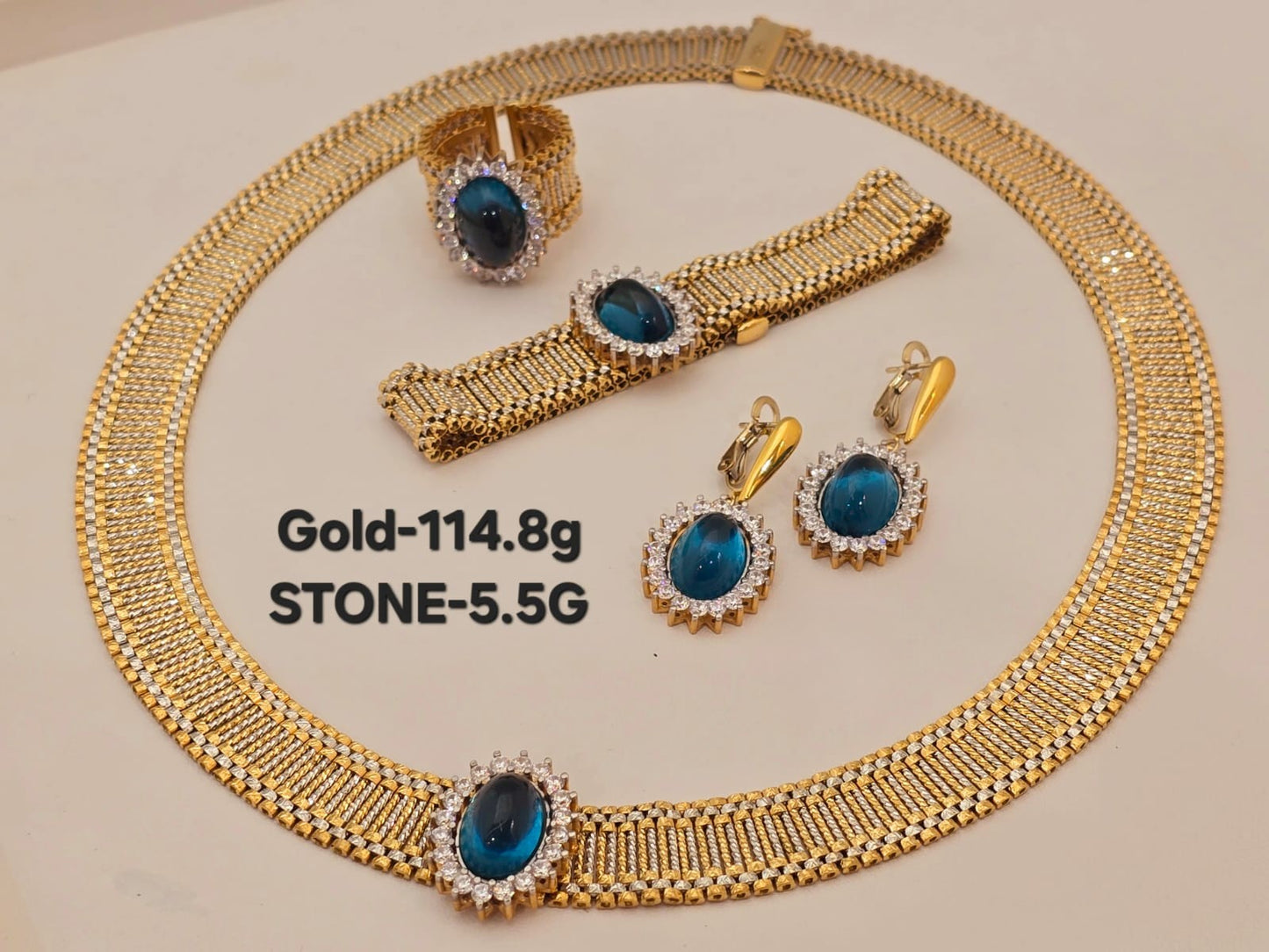 21k gold full set 114.8 grams