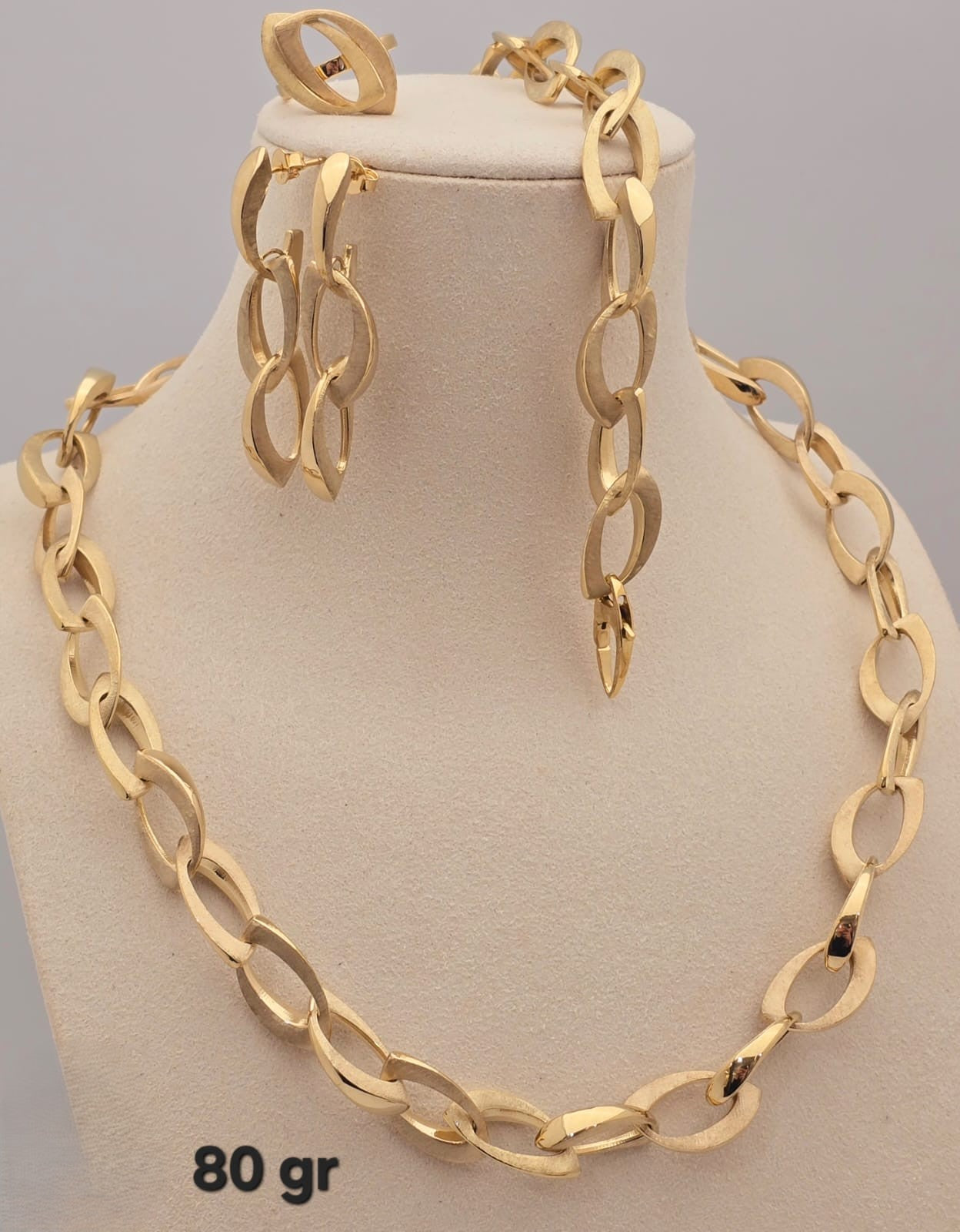 21k gold half set 80 grams