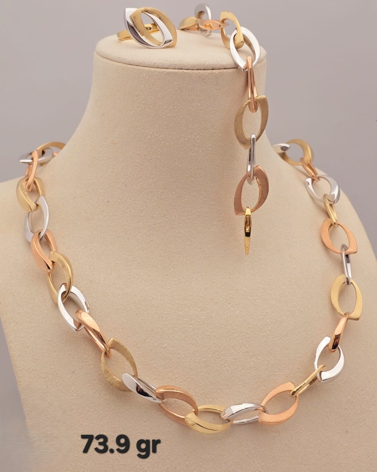 21k gold half set 73.9 grams