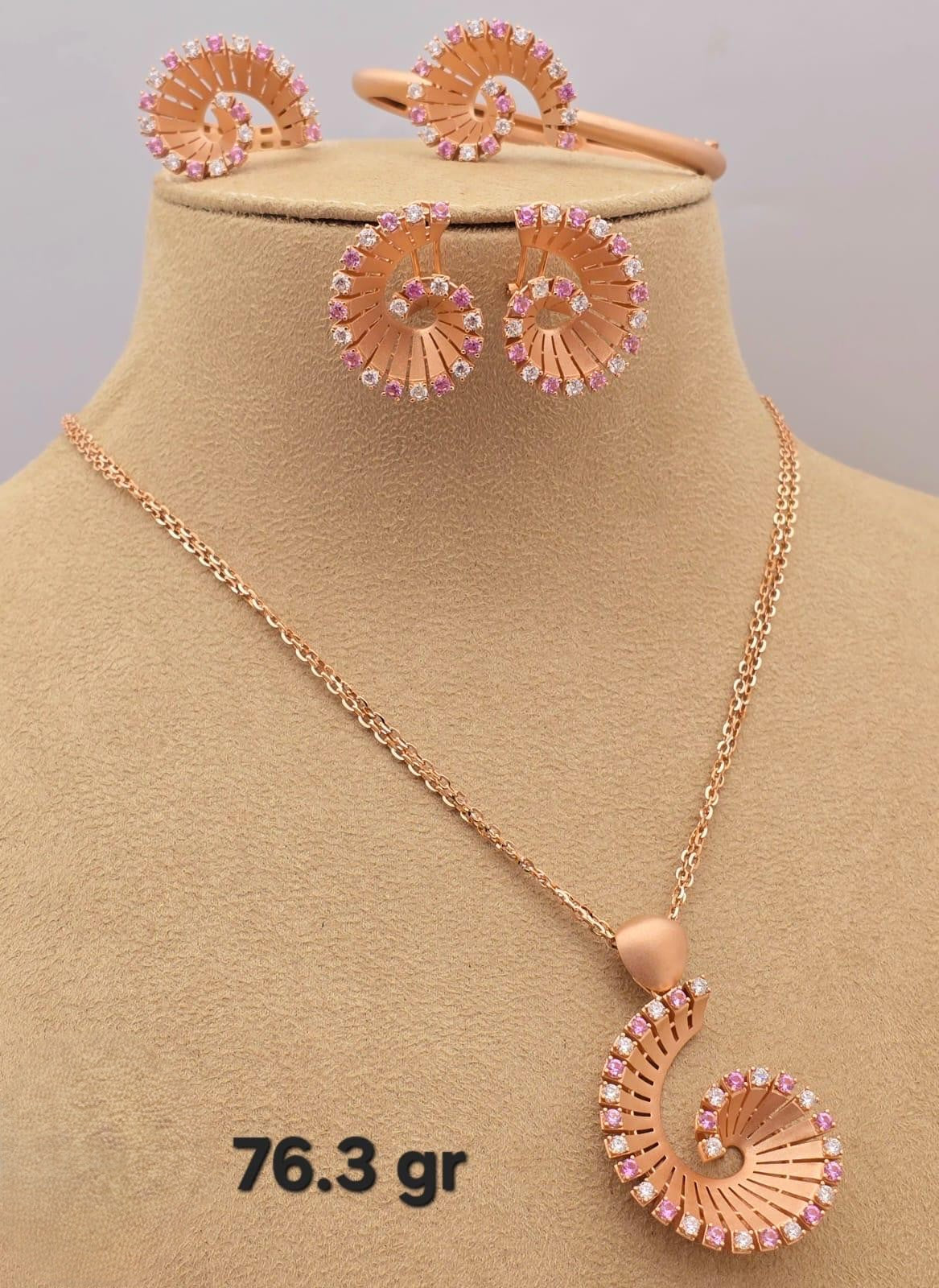 21k gold full set 76.3 grams