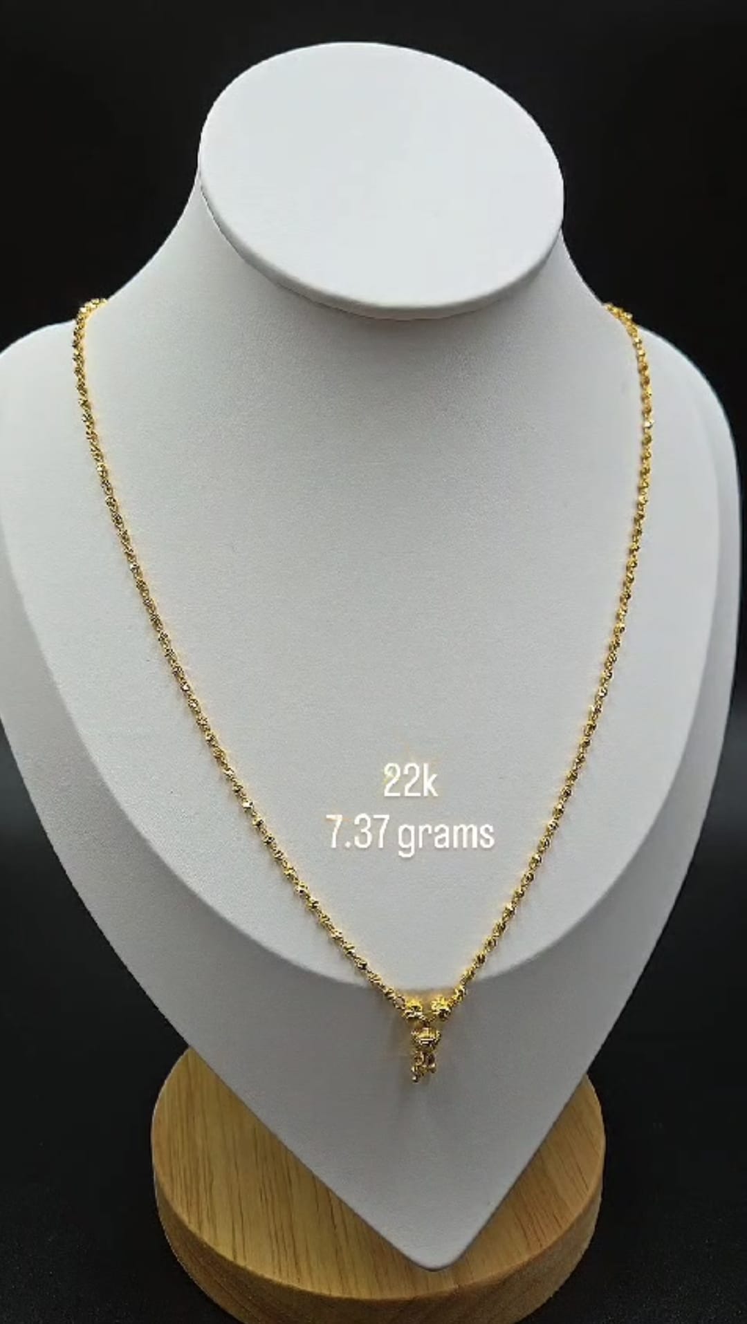 22k necklace 18 inches