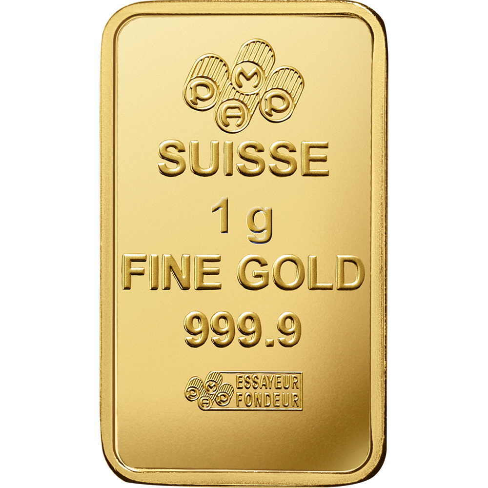 1 gram Gold Bar PAMP Suisse