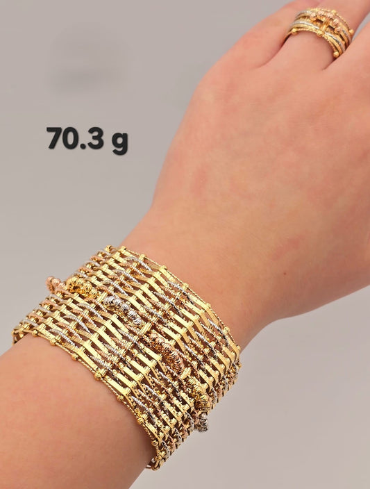 21k gold bracelet 70.3 grams