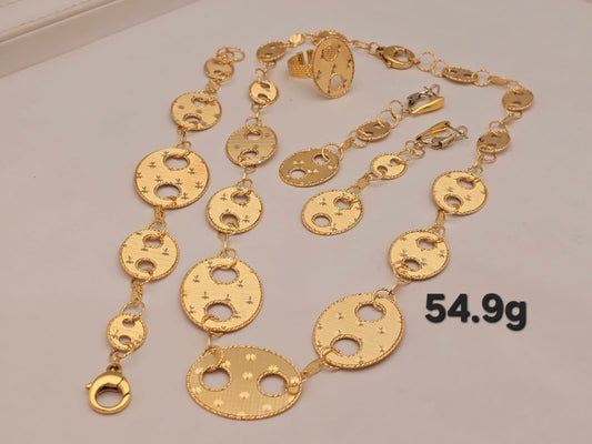 21k gold full set 54.9 grams