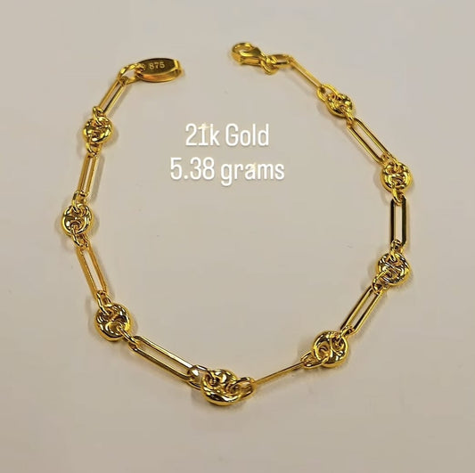 21K gold Bracelet 5.38 Grams