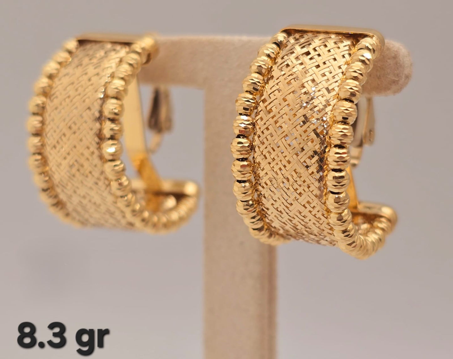 21k gold earrings 8,3 grams