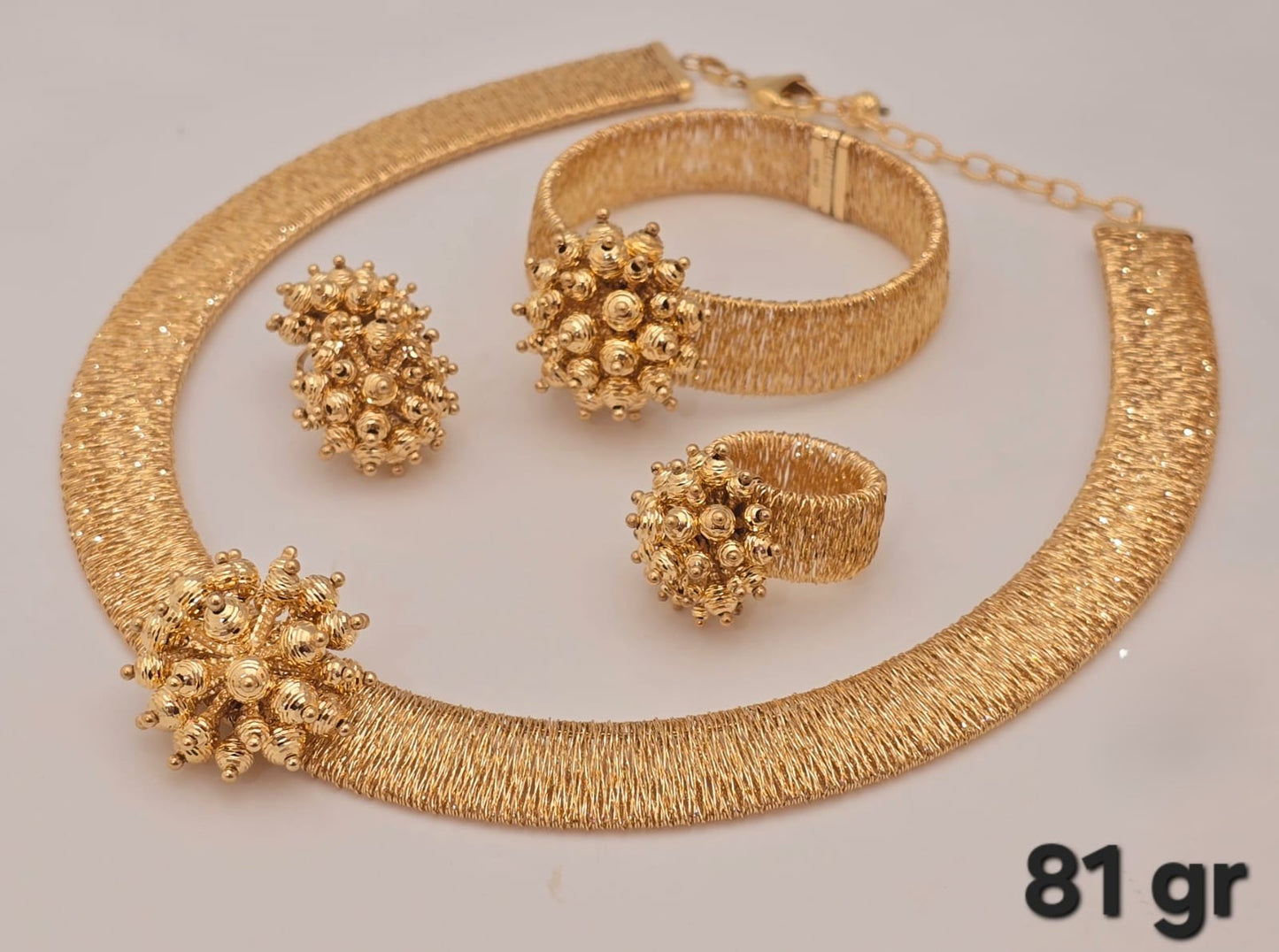 21k gold full set 81 grams