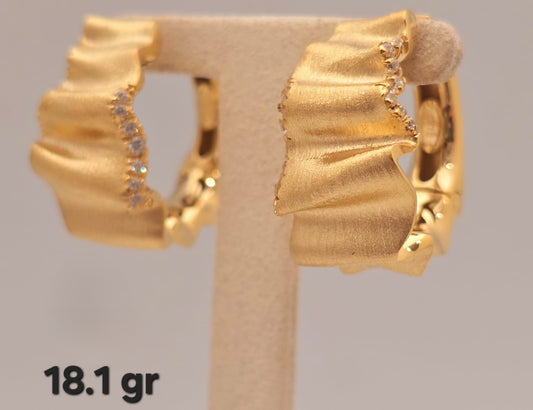 21k gold earring 18.1 grams