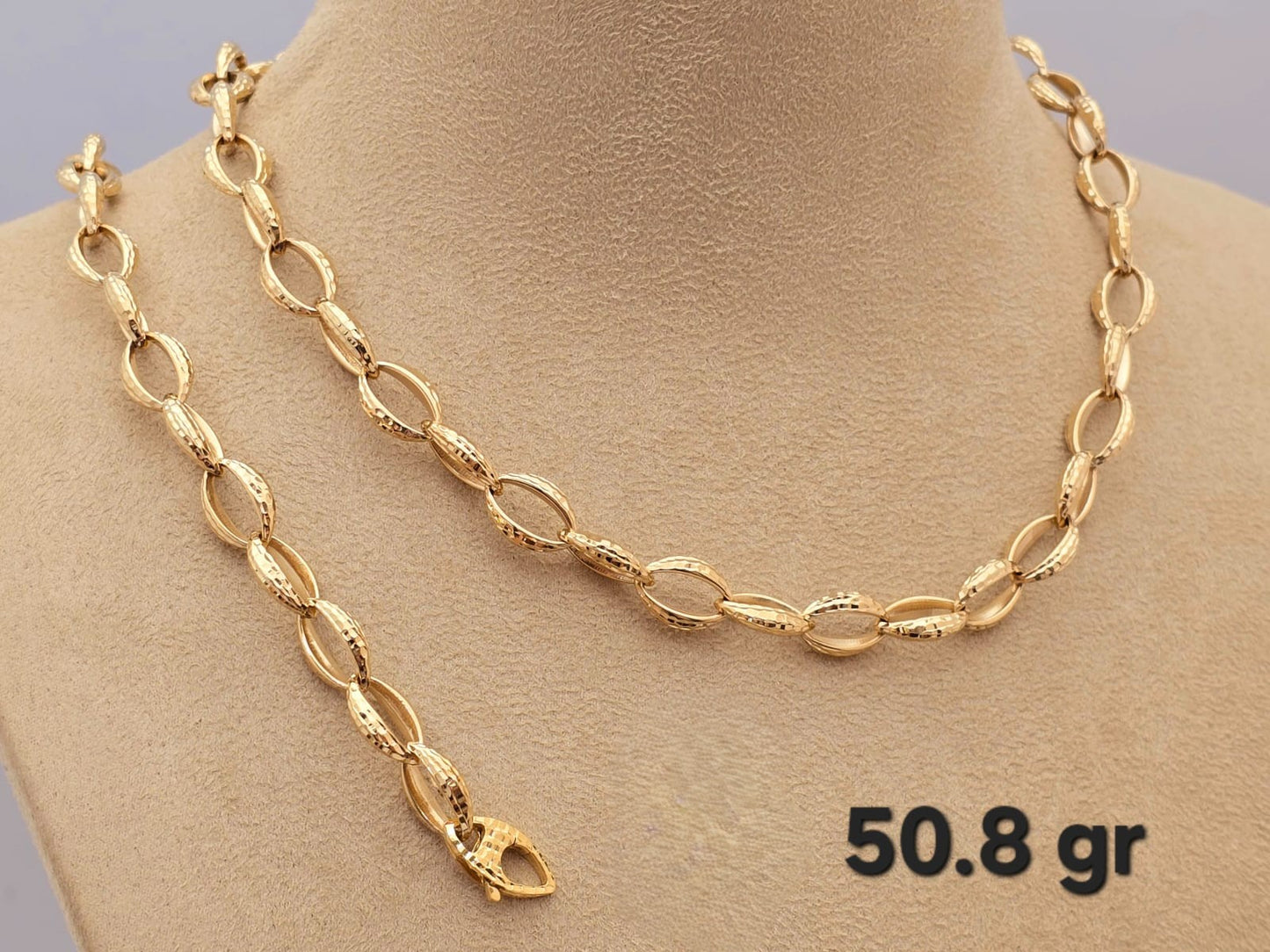 21k gold half set 50.80 grams