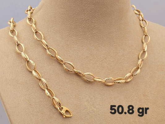 21k gold half set 50.80 grams