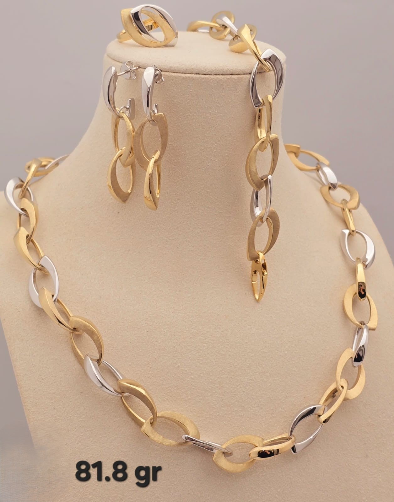 21k gold half set 81.8 grams