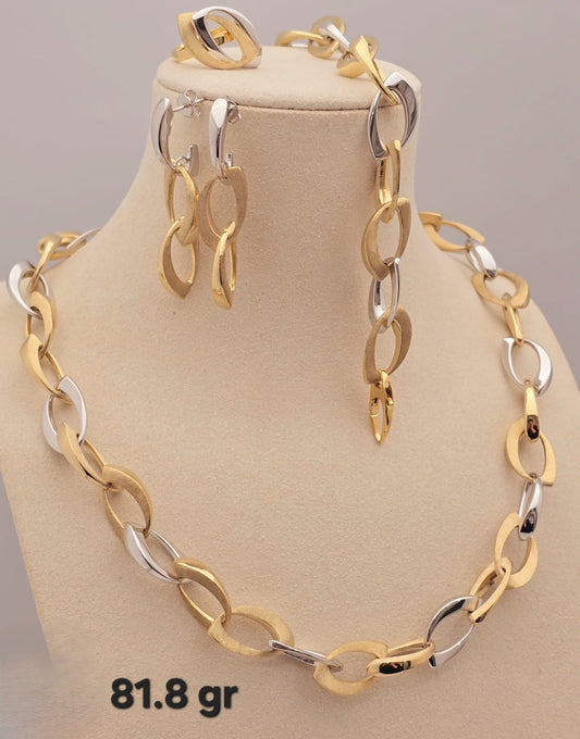 21k gold half set 81.8 grams