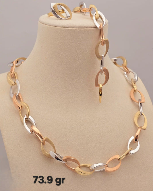 21k gold half set 73.9 grams