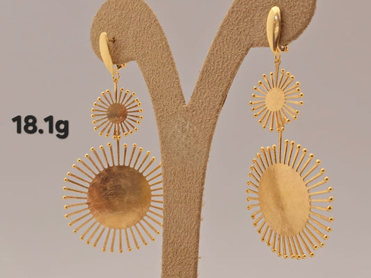 21k gold earring 18.1 grams
