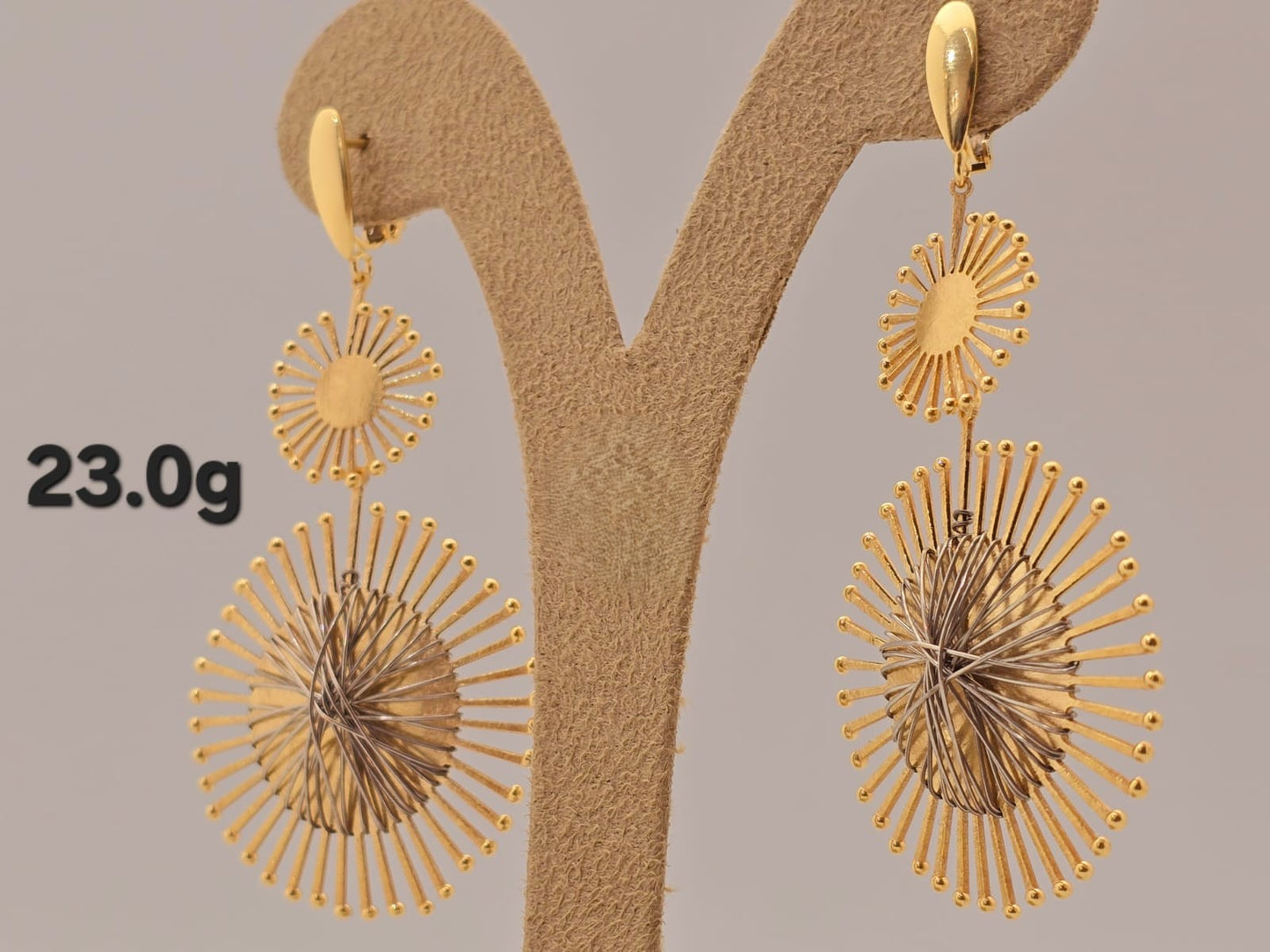 21k gold earring 23 grams