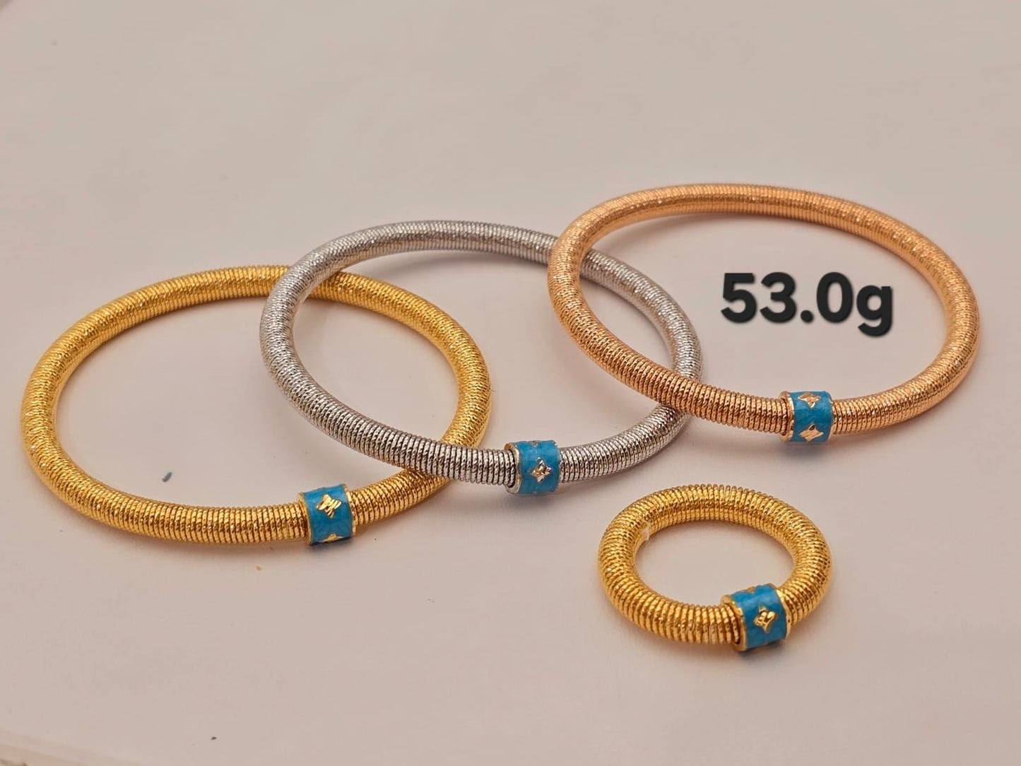 21k gold bangles with ring 53 grams