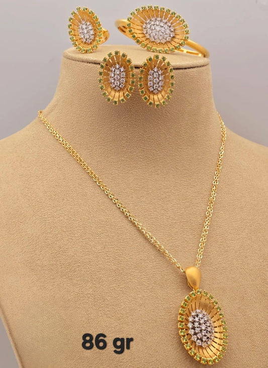 21k gold full set 86 grams