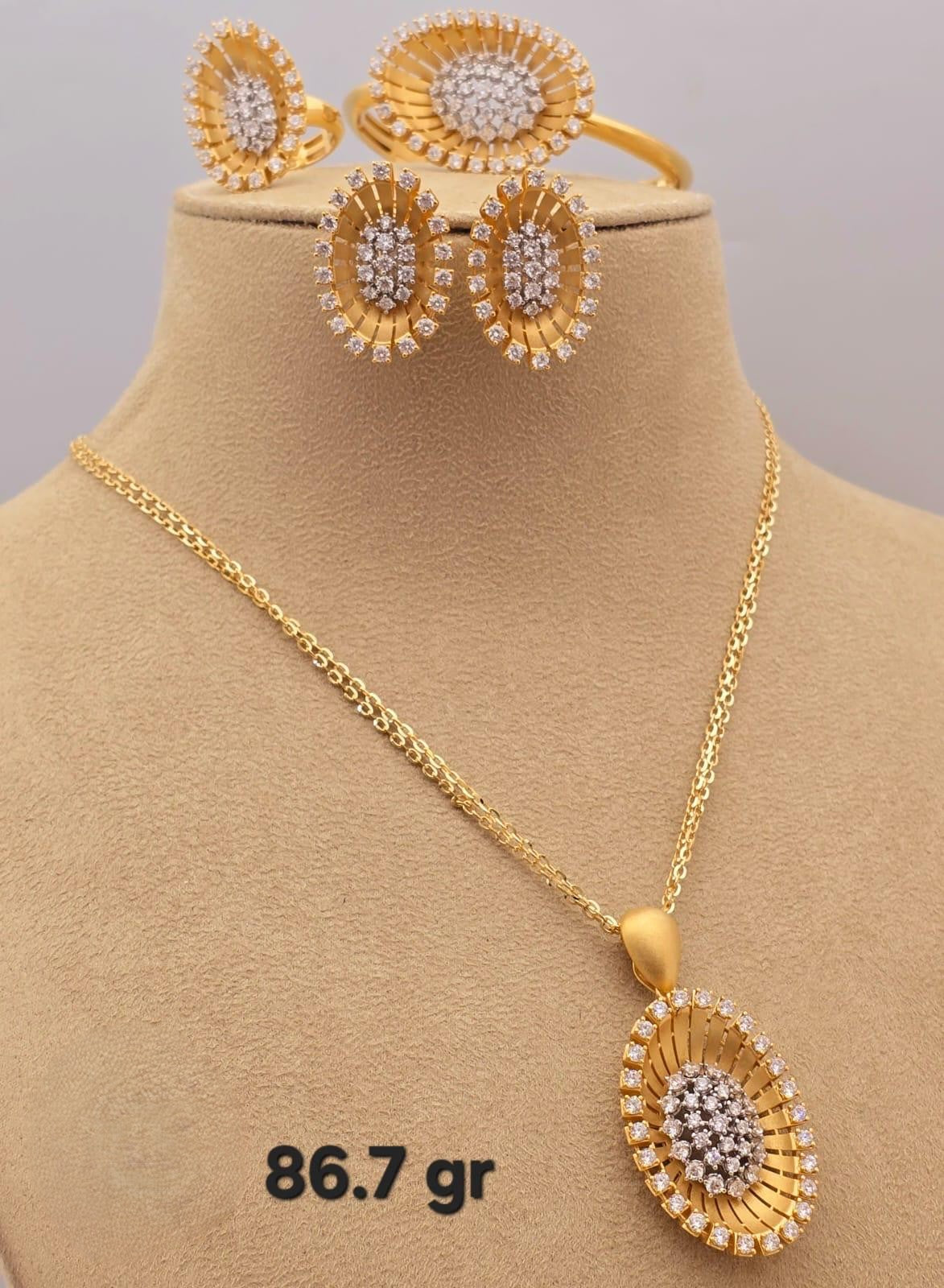 21k gold full set 86.7 grams