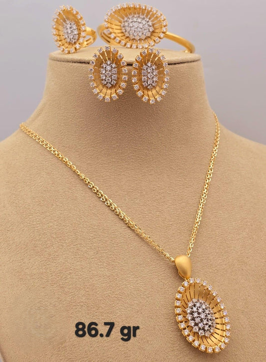 21k gold full set 86.7 grams